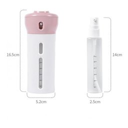 Kit Viagem Dispenser Portátil 4 em 1 Banho Porta Shampoo - 5