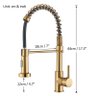 Torneira de Cozinha de Ouro Escovado, Pull Down, Spray de 2 Vias, Single Handle, Torneira Misturador - 3