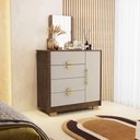 Ver imagem 1 de Cômoda Quarto 95cm com Espelho 1 Porta Kenia Imbuia/fendi V01 - D’Rossi