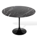 Ver imagem 1 de Mesa de Jantar Tulipa Saarinen Redonda 90 Cm Mármore Nero