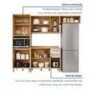 Ver imagem 7 de Cozinha Completa Modulada 4 Peças 10 Portas 2 Gavetas Salvador Bege/Cinamomo/Off White