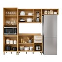 Ver imagem 5 de Cozinha Completa Modulada 4 Peças 10 Portas 2 Gavetas Salvador Bege/Cinamomo/Off White