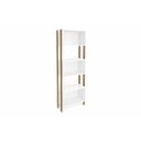 Ver imagem 1 de Estante para Sala Rt3093 C/ 3 Nichos Rustico/branco - Movelbento