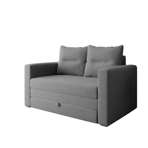 Sofá Cama 2 Lugares Casal 1,50 Mts Bouclê Luma Matrix Cor:linho Cinza