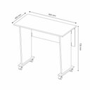 Ver imagem 4 de Mesa Escrivaninha Dobrável com Rodízio Cor Preta Me4117 Tecno Mobili