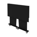 Ver imagem 6 de Mesa Escrivaninha Dobrável com Rodízio Cor Preta Me4117 Tecno Mobili