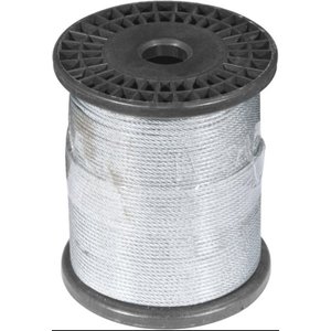 Cabo de Aço Plastificado Alma de Fibra 1,6 Mm 1/16" 6 X 7 - Vonder