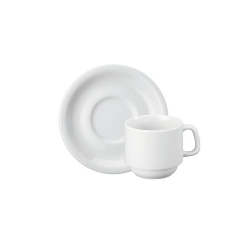 Jogo 6 Xícaras de Chá 200ml com Pires Porcelana Schmidt