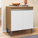 Ver imagem 2 de Balcão para Cooktop de 4 e 5 Bocas com Tampo Andréia Amêndoa/branco