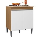 Ver imagem 1 de Balcão para Cooktop de 4 e 5 Bocas com Tampo Andréia Amêndoa/branco