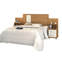 Ver imagem 2 de Cabeceira Flex (casal/queen/king) Box Flórida C/ Mesa de Cabeceira Gaveta e Prateleira - Vitamov: Fr