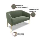 Ver imagem 5 de Sofá Namoradeira 2 Lugares Pé Ferro Dourado Stella Bouclê D03 - D'Rossi Cor Menta