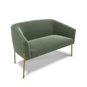 Ver imagem 1 de Sofá Namoradeira 2 Lugares Pé Ferro Dourado Stella Bouclê D03 - D'Rossi Cor Menta