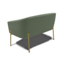 Ver imagem 2 de Sofá Namoradeira 2 Lugares Pé Ferro Dourado Stella Bouclê D03 - D'Rossi Cor Menta