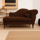 Ver imagem 1 de Recamier Divã Larissa 1,20cm Esquerdo Linho:marrom/liso