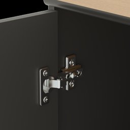 Buffet Aparador Smart Office 2 Portas e Tampo Mdf Usinado 76cm  - Preto e Cedro - 7
