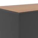 Ver imagem 5 de Buffet Aparador Smart Office 2 Portas e Tampo Mdf Usinado 76cm  - Preto e Cedro