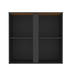 Buffet Aparador Smart Office 2 Portas e Tampo Mdf Usinado 76cm  - Preto e Cedro - 8