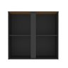 Buffet Aparador Smart Office 2 Portas e Tampo Mdf Usinado 76cm  - Preto e Cedro - 9