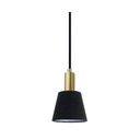 Ver imagem 1 de Pendente Luminaria Lustre Pipe Dourado e Preto (D)12cm (A)19,5cm 1XE14 40W
