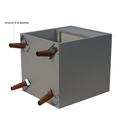 Ver imagem 6 de Mesa de Cabeceira 1 nicho 1 gaveta 400x550x400 Corazzi