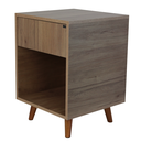 Ver imagem 2 de Mesa de Cabeceira 1 nicho 1 gaveta 400x550x400 Corazzi