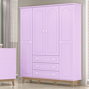 Guarda Roupas Infantil Tuboarte Henry 4 portas e 3 gavetas 100% em MDF