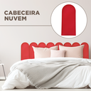 Ver imagem 3 de Cabeceira Nuvem Estofada Casal 7 Placas Suede Macio 45x20cm:vermelho