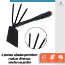 Ver imagem 2 de Sacho Cultivador de 3 Pontas Cabo para Jardinagem Capinar Agricultura 310mm - Starfer
