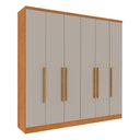 Ver imagem 2 de Guarda-Roupa Casal com 6 Portas e 4 Gavetas 239cm Multimóveis CR35501 Cinamomo/Off White