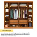 Ver imagem 7 de Guarda-Roupa Casal com 6 Portas e 4 Gavetas 239cm Multimóveis CR35501 Cinamomo/Off White