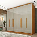 Ver imagem 1 de Guarda-Roupa Casal com 6 Portas e 4 Gavetas 239cm Multimóveis CR35501 Cinamomo/Off White