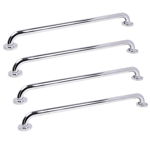 Barra de Apoio 70cm Aço Inox Kit 4 Unidades Acessibilidade Banheiro Box Criança Idoso Gestante Defic