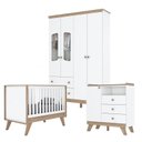 Ver imagem 1 de Quarto de Bebê Confete Ambiente Branco Brilho Jequitibá Hp - Henn