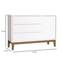 Ver imagem 6 de Berço Americano e Cômoda New Classic Branco com Pés Madeira e Colchão Gazin - Reller