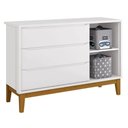 Ver imagem 5 de Berço Americano e Cômoda New Classic Branco com Pés Madeira e Colchão Gazin - Reller