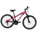 Ver imagem 1 de Bicicleta Freeride Aro 26 21 Vel Rosa/verde Vikingx Tuff25