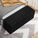 Ver imagem 2 de Puff Decorativo Living Sala de Estar 195 cm Roma W01 Couríssimo Preto - Lyam Lyam Decor