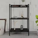 Ver imagem 2 de Estante de Livros Industrial Aço 60CMX104CM 3 Prateleiras Active Yescasa Preto/Ônix