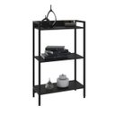 Ver imagem 3 de Estante de Livros Industrial Aço 60CMX104CM 3 Prateleiras Active Yescasa Preto/Ônix
