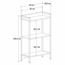 Ver imagem 5 de Estante de Livros Industrial Aço 60CMX104CM 3 Prateleiras Active Yescasa Preto/Ônix