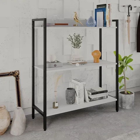 Estante de Livros Industrial Aço 80CMX104CM 3 Prateleiras Active Yescasa