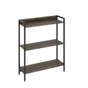 Ver imagem 4 de Estante de Livros Industrial Aço 80CMX104CM 3 Prateleiras Active Yescasa Marrom/Carvalho Dark