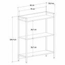 Ver imagem 5 de Estante de Livros Industrial Aço 80CMX104CM 3 Prateleiras Active Yescasa Marrom/Carvalho Dark