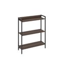 Ver imagem 4 de Estante de Livros Industrial Aço 80CMX104CM 3 Prateleiras Active Yescasa Marrom/Nogal