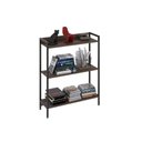 Ver imagem 3 de Estante de Livros Industrial Aço 80CMX104CM 3 Prateleiras Active Yescasa Marrom/Nogal