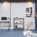 Ver imagem 6 de Estante de Livros Industrial Aço 80CMX104CM 3 Prateleiras Active Yescasa Marrom/Nogal