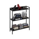 Ver imagem 3 de Estante de Livros Industrial Aço 80CMX104CM 3 Prateleiras Active Yescasa Preto/Ônix