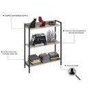 Ver imagem 6 de Estante de Livros Industrial Aço 80CMX104CM 3 Prateleiras Active Yescasa
