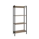 Ver imagem 4 de Estante de Livros Industrial Aço 60CMX146CM Multiuso 4 Prateleiras Active Yescasa Marrom/Carvalho